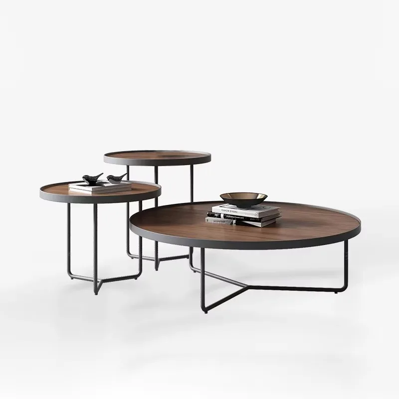 Modern Living Room Iron MDF Veneer Round Coffee Table Sets
Modern Living Room Iron MDF Veneer Round Coffee Table Sets