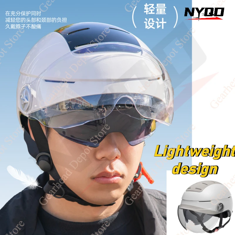 3C Certified Electric Motorcycle Helmet Men Women Sun Protection Breathable Half Helmet All Season Electric Scooter Safety
3C Certified Electric Motorcycle Helmet Men Women Sun Protection Breathable Half Helmet All Season Electric Scooter Safety