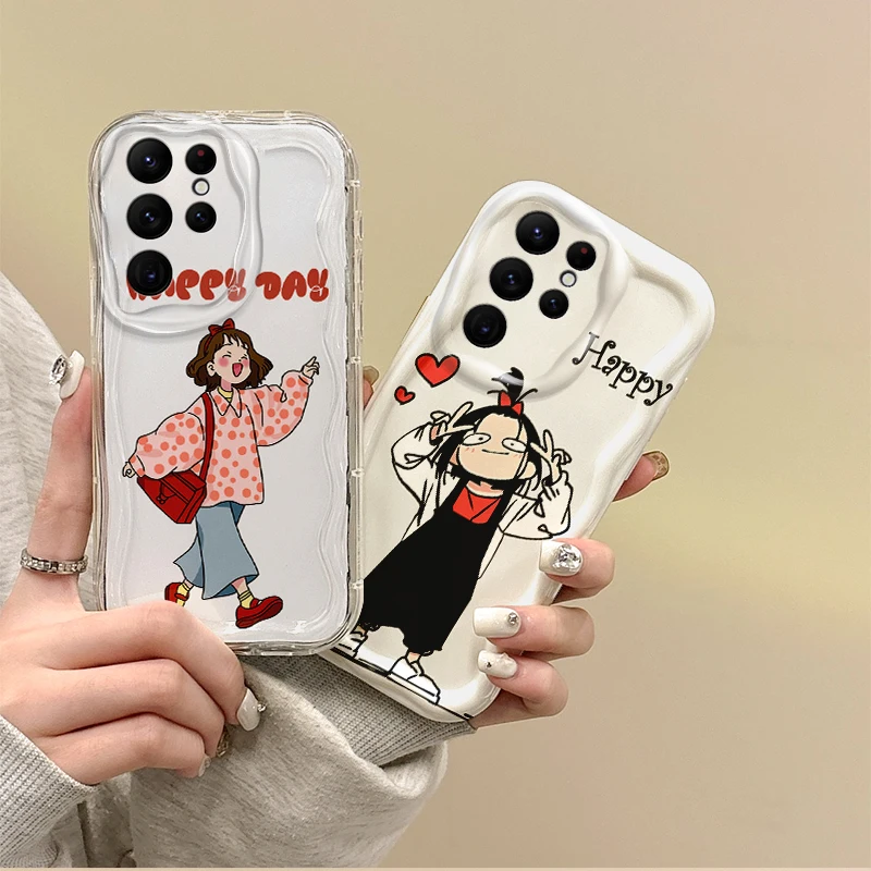 Fashion Happy Girl Cartoon Phone Case For Samsung Galaxy S25 S24 S23 S22 Ultra Plus S24 FE A73 A72 A55 A54 Soft Shockproof Cover
Fashion Happy Girl Cartoon Phone Case For Samsung Galaxy S25 S24 S23 S22 Ultra Plus S24 FE A73 A72 A55 A54 Soft Shockproof Cover