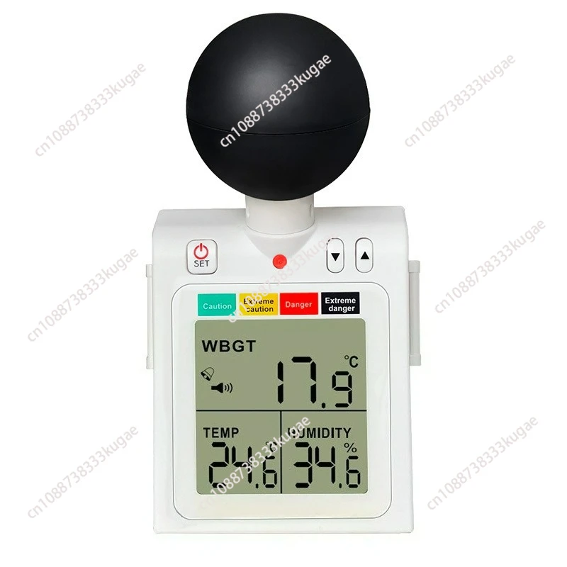 2-In-1 WBGT + HI Heat Index Checker Hazardous Liquid Level Indicator for Wet Bulb Thermal Stress Meter Sound Alarm
2-In-1 WBGT + HI Heat Index Checker Hazardous Liquid Level Indicator for Wet Bulb Thermal Stress Meter Sound Alarm
