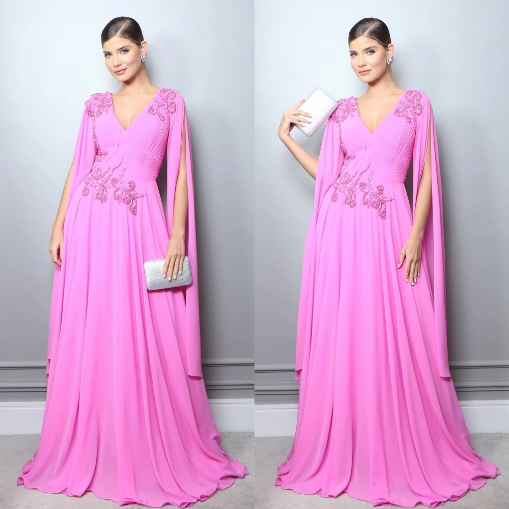 Customized Exquisite Prom Sexy Casual V-neck Ball gown Formal Ocassion Gown Floor length Applique Draped Skirts Chiffon Evenin
Customized Exquisite Prom Sexy Casual V-neck Ball gown Formal Ocassion Gown Floor length Applique Draped Skirts Chiffon Evenin