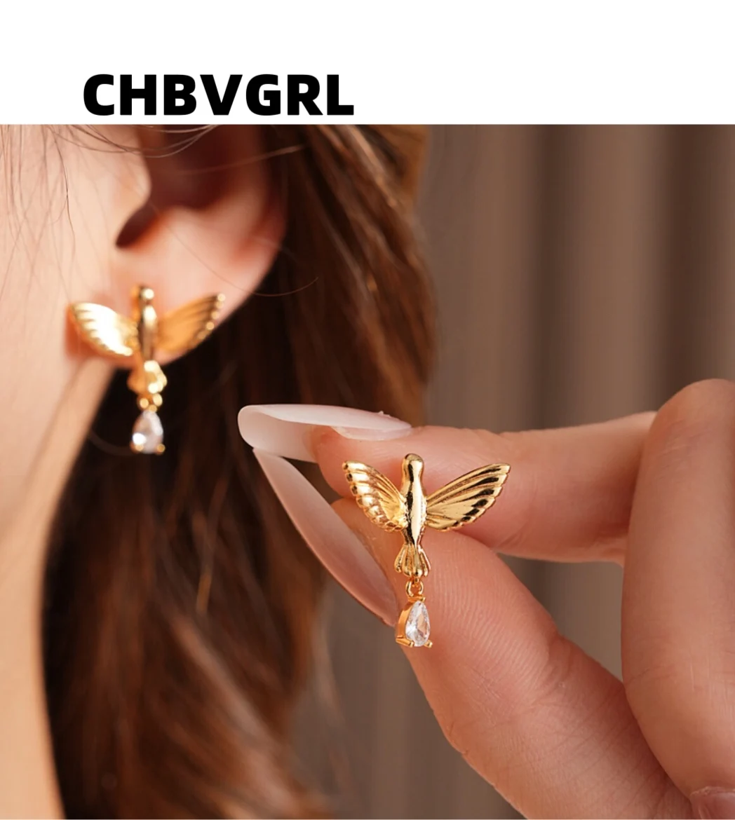 Hot-selling zircon bird earrings, fashionable retro earrings, luxurious and high-end earring design
Hot-selling zircon bird earrings, fashionable retro earrings, luxurious and high-end earring design