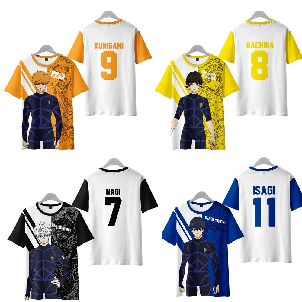 BLUE LOCK NAGI Pattern 3D Printing Short Sleeves T Shirt Boys Girls Round Neck Men Women Cool T-Shirt Tops Men's Clothing
BLUE LOCK NAGI Pattern 3D Printing Short Sleeves T Shirt Boys Girls Round Neck Men Women Cool T-Shirt Tops Men's Clothing