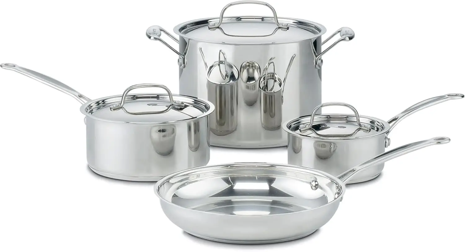 7-Piece Stainless Steel Pots and Pans Set, Cookware Set Compatible with Induction, Electric, Gas Cooktops, Aluminum Core for Qui
7-Piece Stainless Steel Pots and Pans Set, Cookware Set Compatible with Induction, Electric, Gas Cooktops, Aluminum Core for Qui