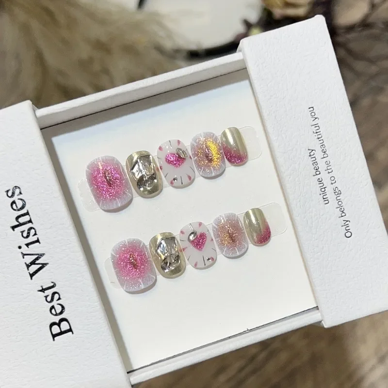 Full Cover False Nails Press on Nails Fake Nails Handmade Removable Diy Short Sweet Cool Spice Cat Eyes
Full Cover False Nails Press on Nails Fake Nails Handmade Removable Diy Short Sweet Cool Spice Cat Eyes