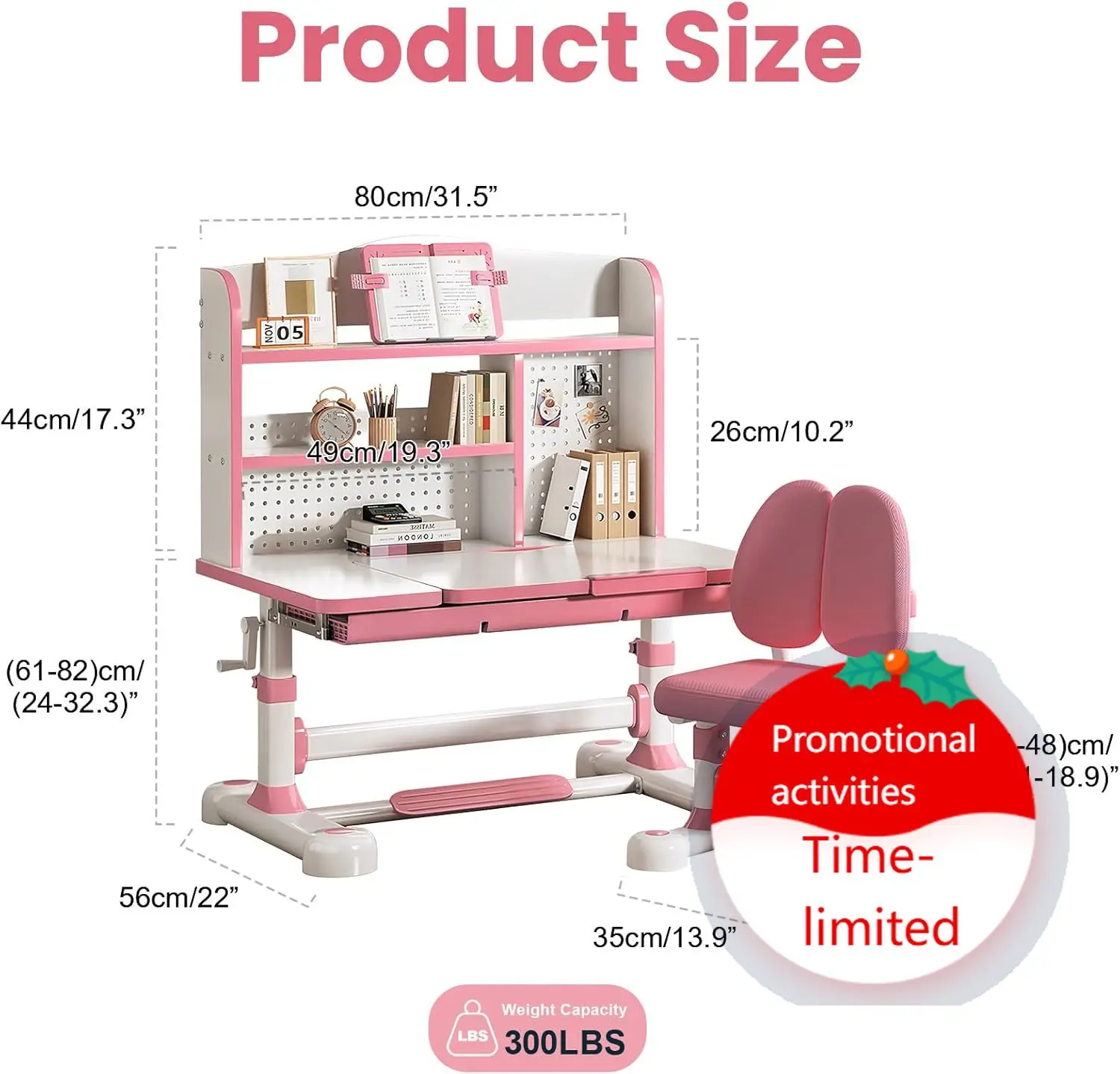 Kids Functional Desk and Chair Set - Ergonomic Height Adjustable Study Desk with Tiltable Desktop, Book Stand, Reading Rack & St
Kids Functional Desk and Chair Set - Ergonomic Height Adjustable Study Desk with Tiltable Desktop, Book Stand, Reading Rack & St