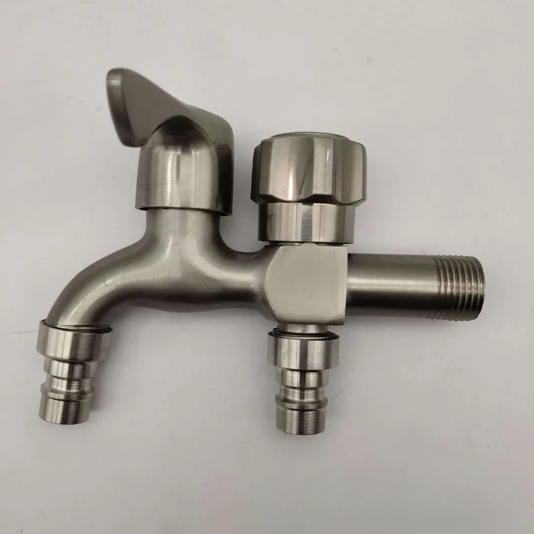 Before and after double washing machine faucet into two double head household split mop pool single cold faucet
Before and after double washing machine faucet into two double head household split mop pool single cold faucet