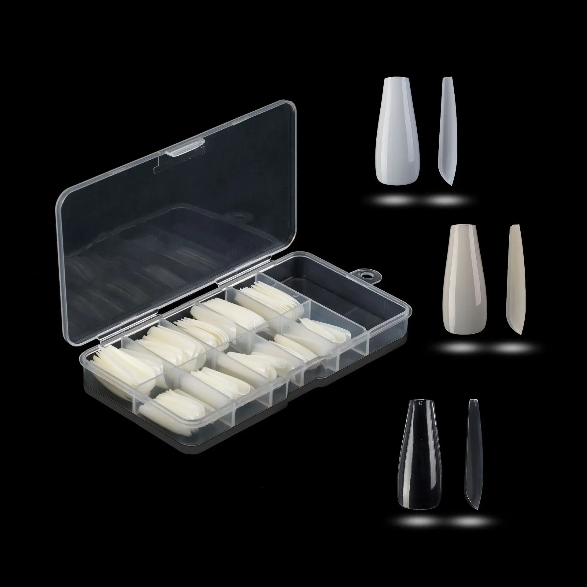 100 Pcs/Box Long Fake Nails 10 Sizes Full Cover False Artificial Nails with Case for Salons and DIY Nail Art
100 Pcs/Box Long Fake Nails 10 Sizes Full Cover False Artificial Nails with Case for Salons and DIY Nail Art