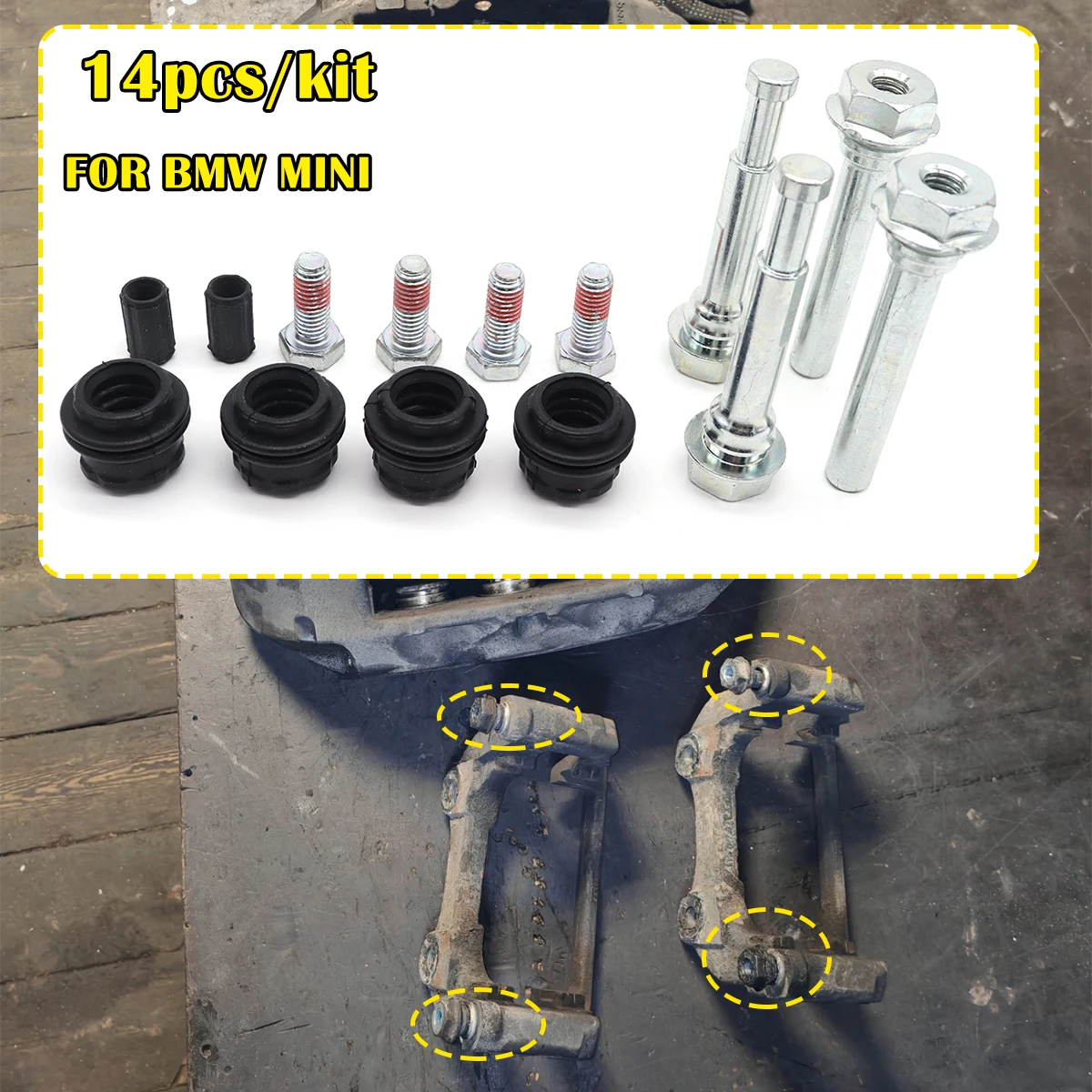 Brake Caliper Cylinder Slider Guide Pin For Disc Housing Bolts Rubber Bushing Boot Seal FOR BMW 1 SERIES F40 MINI CLUBMAN F54
Brake Caliper Cylinder Slider Guide Pin For Disc Housing Bolts Rubber Bushing Boot Seal FOR BMW 1 SERIES F40 MINI CLUBMAN F54