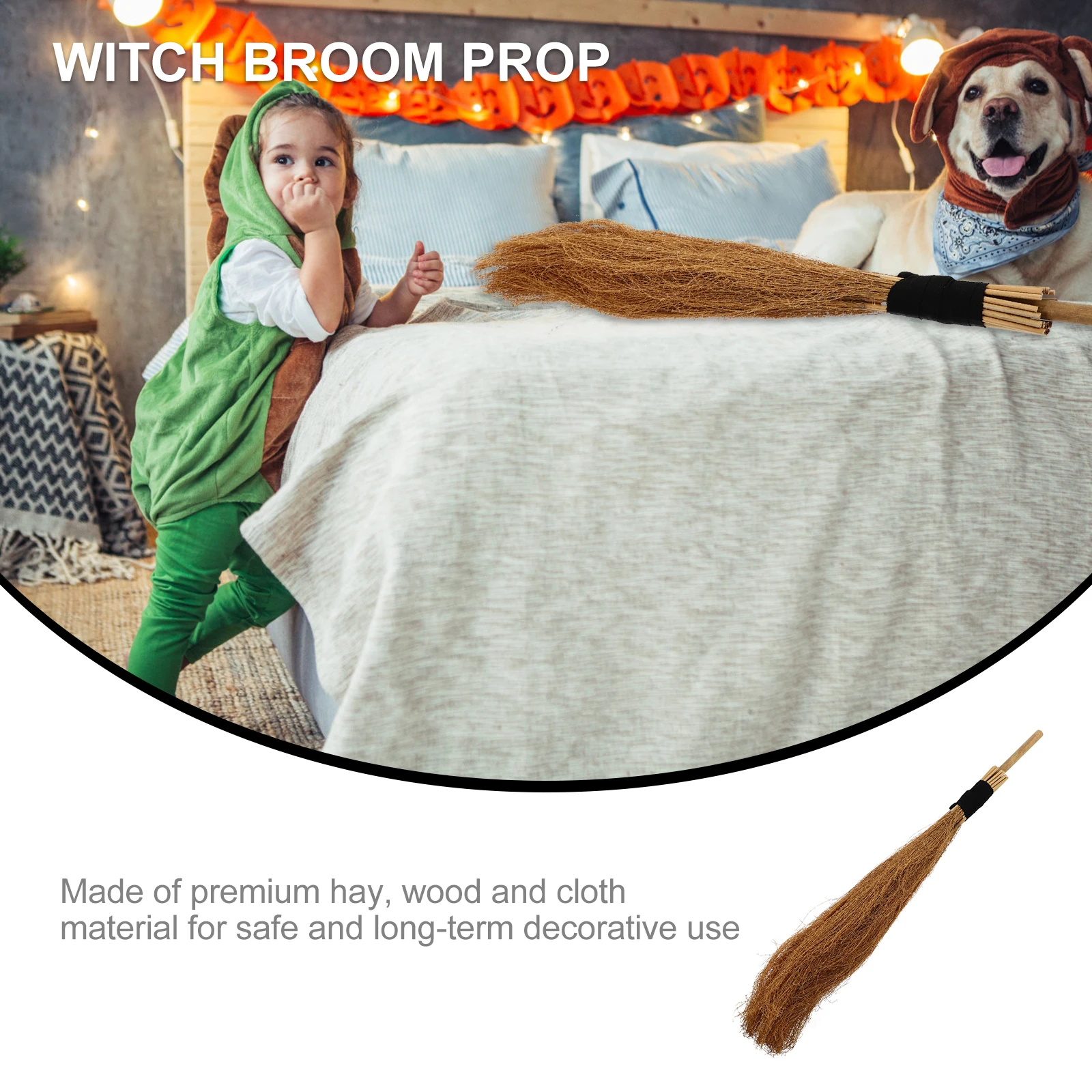 1pc Witch Broom Decoration Halloween Broomstick Decorative Indoor Craft Premium Material Safe Use Creative Party Festival Scene
1pc Witch Broom Decoration Halloween Broomstick Decorative Indoor Craft Premium Material Safe Use Creative Party Festival Scene