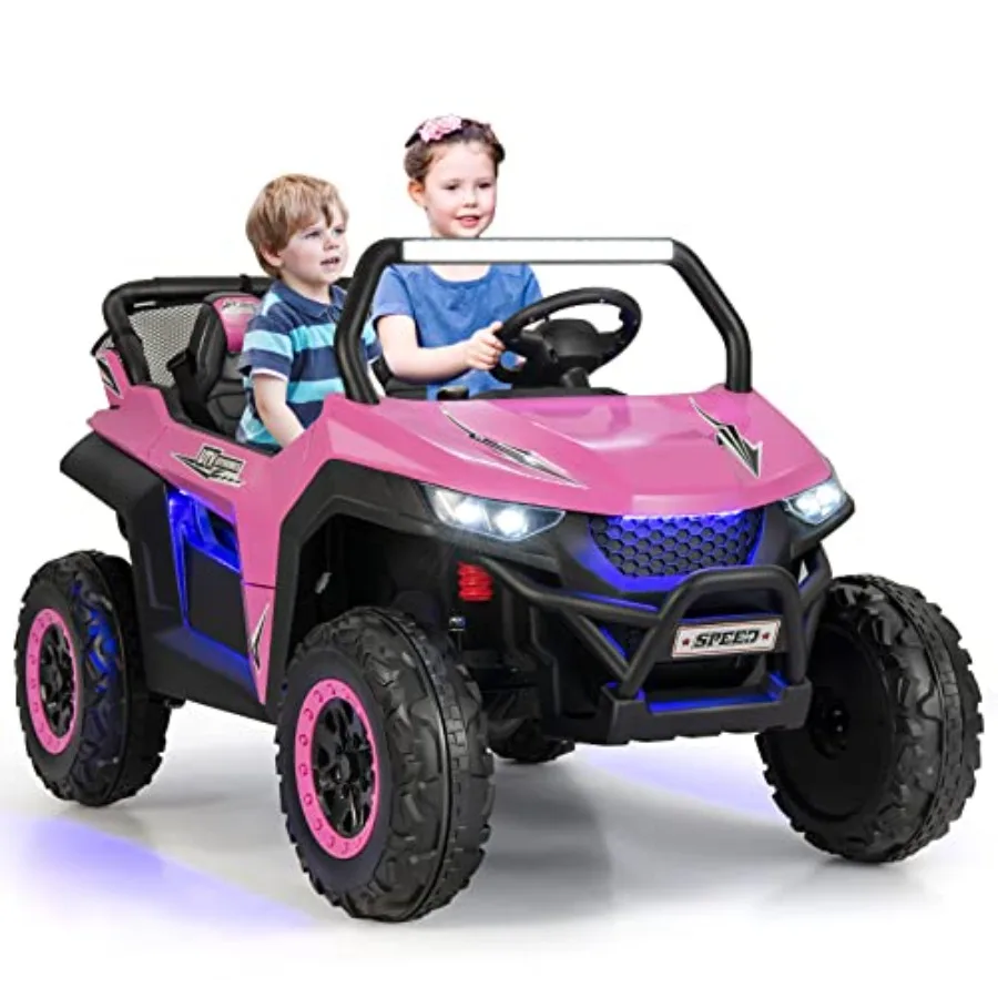 2-Seater Ride on Car for Kids, 12V Kid' Electric Vehicles w/Remote Control, 4 Shock Absorbers, Wireless Music & FM, 3 Speeds, Ambiance Lights, Electric UTV, Kids Car for Boys Girls (Pink)
2-Seater Ride on Car for Kids, 12V Kid' Electric Vehicles w/Remote Control, 4 Shock Absorbers, Wireless Music & FM, 3 Speeds, Ambiance Lights, Electric UTV, Kids Car for Boys Girls (Pink)
