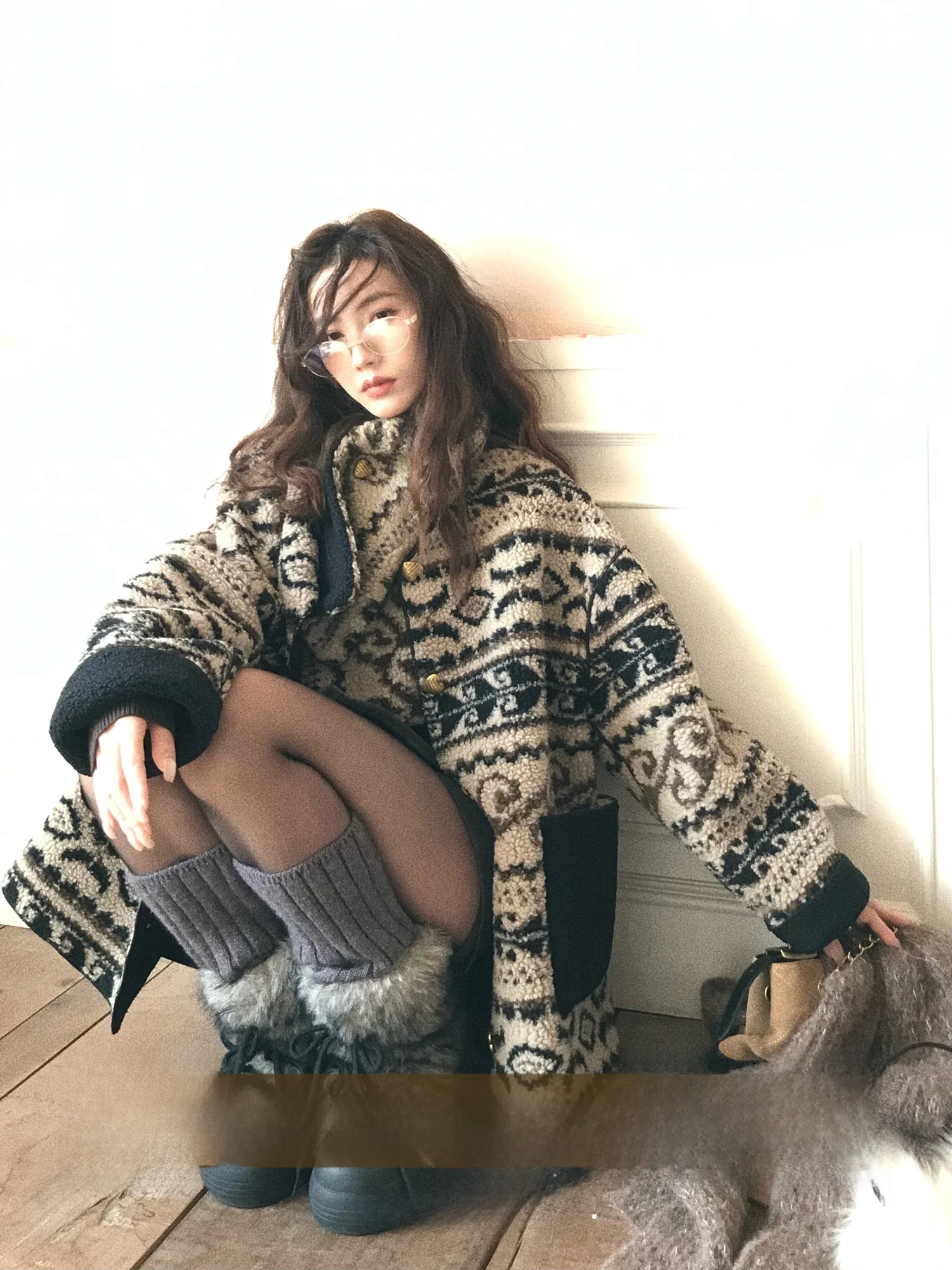 Double-Sided Wear Lamb Velvet Jaet Women's Inteated Fur Coat Geometric Pattern Winter Top Ai by Ai Fair Island Estate
Double-Sided Wear Lamb Velvet Jaet Women's Inteated Fur Coat Geometric Pattern Winter Top Ai by Ai Fair Island Estate