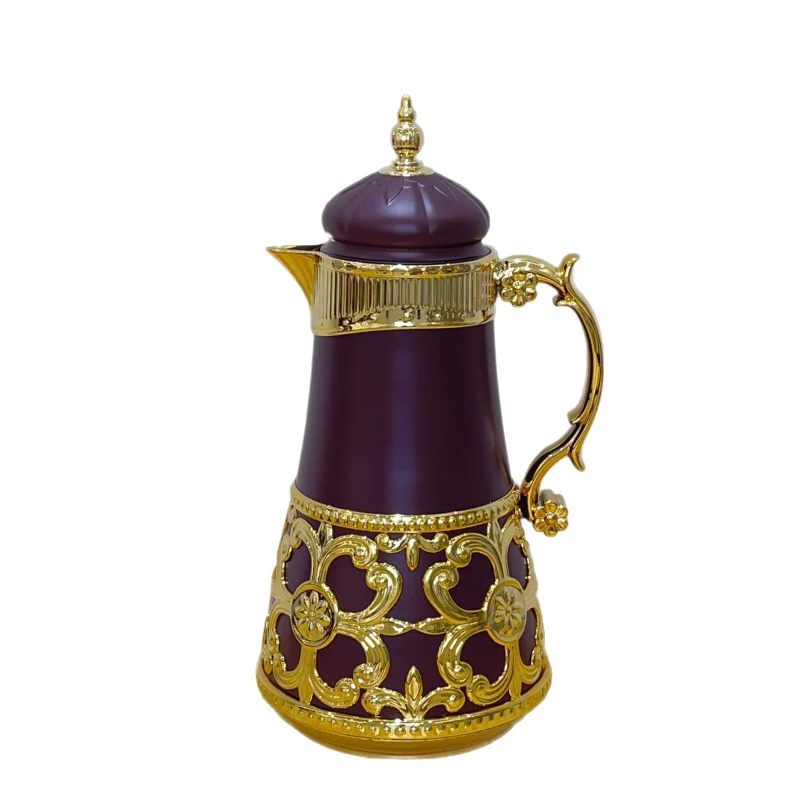 European court style household kettle glass liner fashionable coffee pot golden iron shell thermal insulation
European court style household kettle glass liner fashionable coffee pot golden iron shell thermal insulation