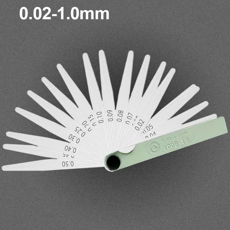 17 Blades Gap Filler Measuring Tool Metric Feeler Gauge 0.02-1.00mm for Engine Valve Adjustment
17 Blades Gap Filler Measuring Tool Metric Feeler Gauge 0.02-1.00mm for Engine Valve Adjustment