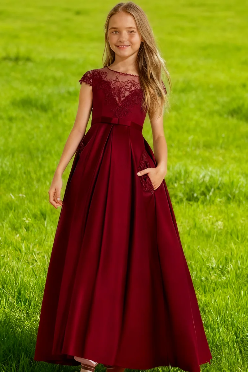 Elegant Girl Beauty Pageant Dress with Pockets Princess Flower Girl Dress Children's Sequin Lace Satin Wedding Party Dress
Elegant Girl Beauty Pageant Dress with Pockets Princess Flower Girl Dress Children's Sequin Lace Satin Wedding Party Dress