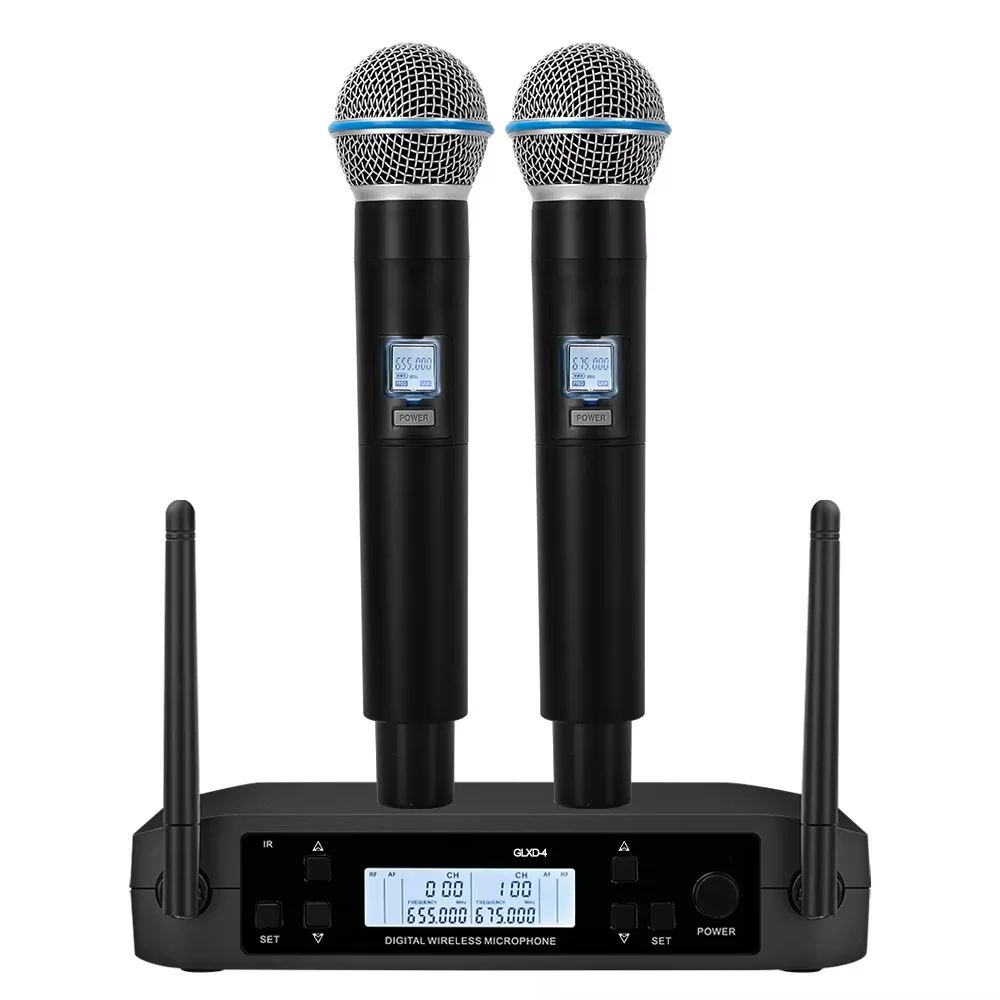Professional Dual Wireless Microphone System Stage Performances UHF Dynamic 2 Channel Dual Handheld
Professional Dual Wireless Microphone System Stage Performances UHF Dynamic 2 Channel Dual Handheld