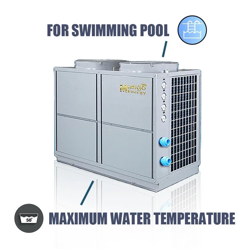 Mango Energy swimming pool heat pump 20kw-28kw for heating hot water or cooling
Mango Energy swimming pool heat pump 20kw-28kw for heating hot water or cooling