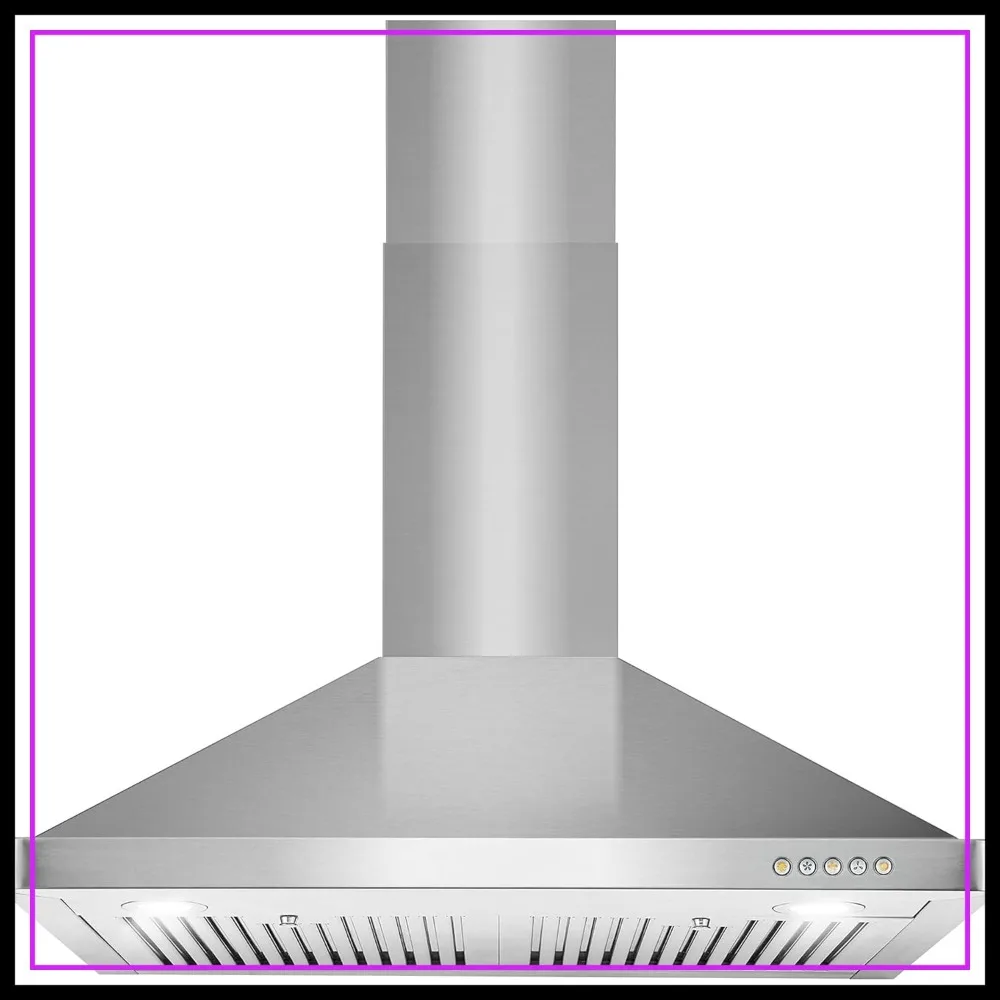 30 in. 380 CFM Ducted Wall Mount Range Hood, Button Controls, LED Lights, Stainless Steel
30 in. 380 CFM Ducted Wall Mount Range Hood, Button Controls, LED Lights, Stainless Steel