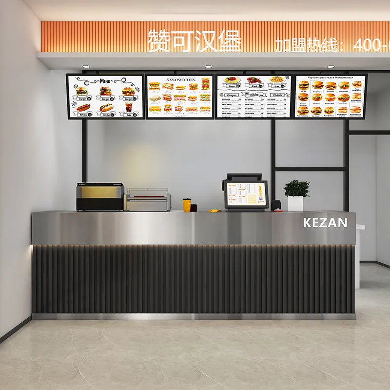 Modern Stainless Steel Reception Desk Nordic Creative Cafe Restaurant Bar Commercial Cashier Desk Office Furniture مكاتب FYRD
Modern Stainless Steel Reception Desk Nordic Creative Cafe Restaurant Bar Commercial Cashier Desk Office Furniture مكاتب FYRD