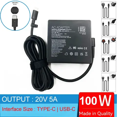 20V 5A 100W tip-c Laptop Ac adaptör şarj cihazı ASUS Zenbook uux5400eag UX5400EA UX5400 UX5401 UM5401 UM5401QA ux540u