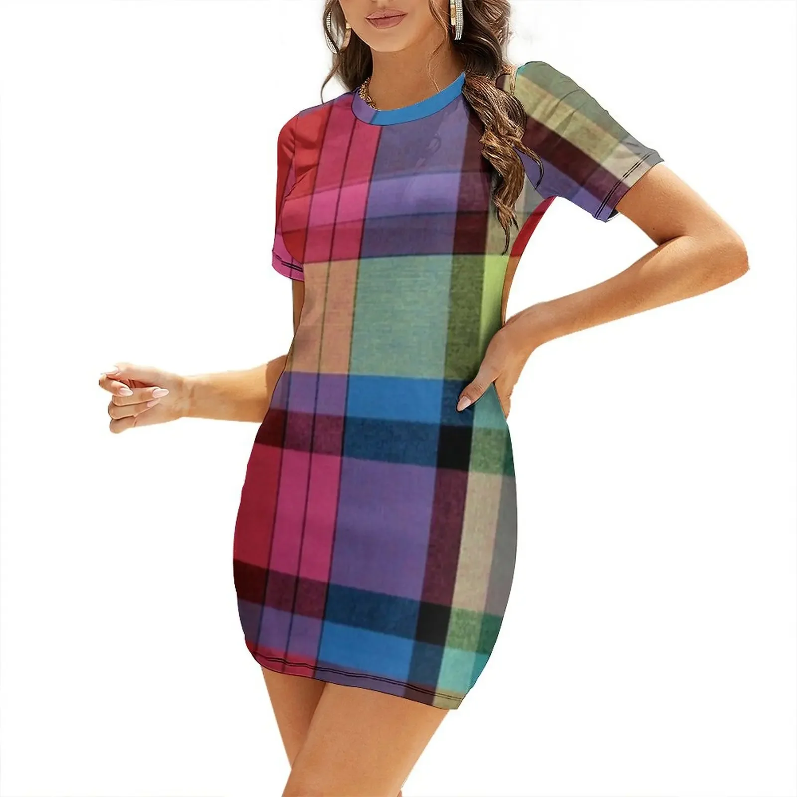 MADRAS Short-Sleeved Dress summer dress for women 2026 party dress women elegant luxury womans clothing
MADRAS Short-Sleeved Dress summer dress for women 2026 party dress women elegant luxury womans clothing