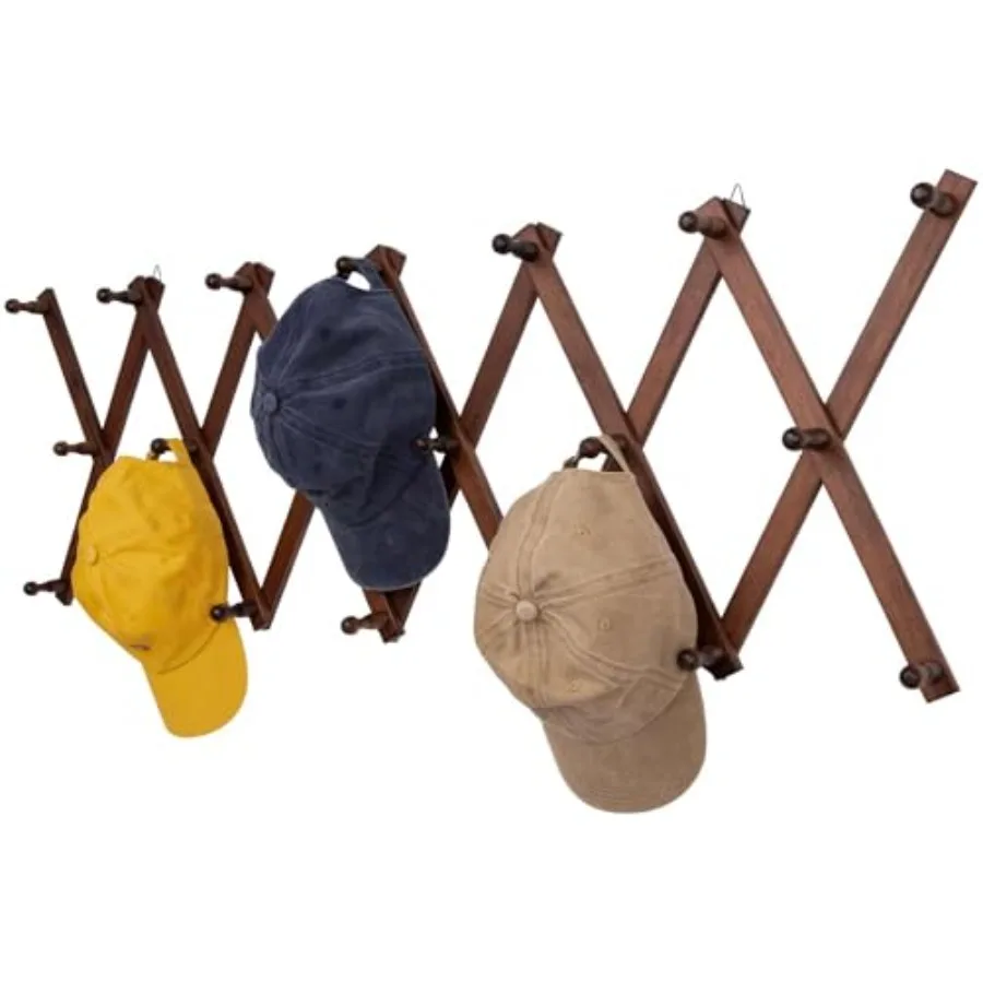 Accordion Wall Hanger with Expandable Wall Hat Display Rack Wooden Wall Hook for Coat Hats Baseball Caps Coffee Mug Jewelry
Accordion Wall Hanger with Expandable Wall Hat Display Rack Wooden Wall Hook for Coat Hats Baseball Caps Coffee Mug Jewelry