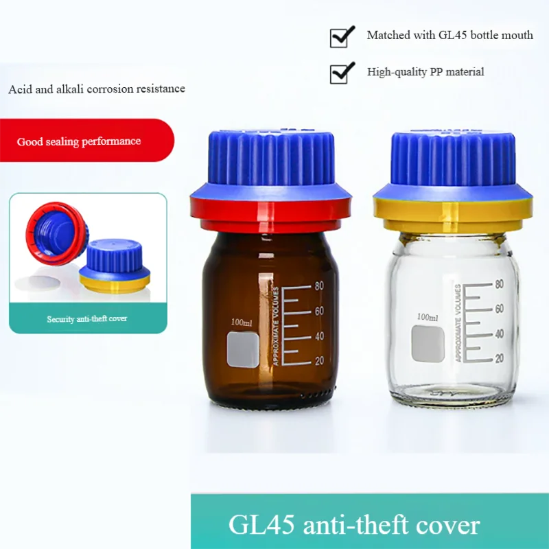 GL45 anti-theft cover high temperature corrosion resistant self-locking reagent bottle transparent brown light-proof
GL45 anti-theft cover high temperature corrosion resistant self-locking reagent bottle transparent brown light-proof