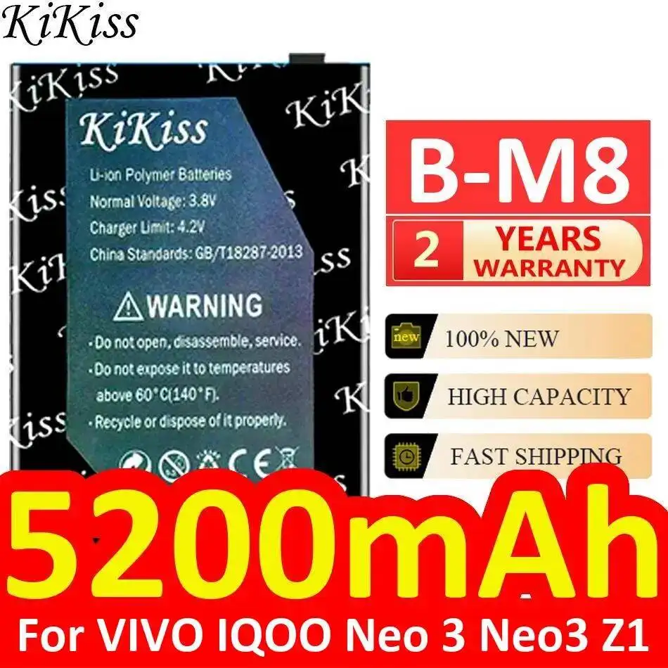 Stable 5200mAh B-M8 For Vivo Iqoo Neo 3 Z1 Mobile Phone Battery
Stable 5200mAh B-M8 For Vivo Iqoo Neo 3 Z1 Mobile Phone Battery