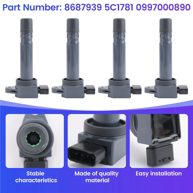 A33K-New Auto Ignition Coil For Volvo S80 XC90 4.4L Engine B8444S 8687939 5C1781 0997000890 Auto Parts
A33K-New Auto Ignition Coil For Volvo S80 XC90 4.4L Engine B8444S 8687939 5C1781 0997000890 Auto Parts
