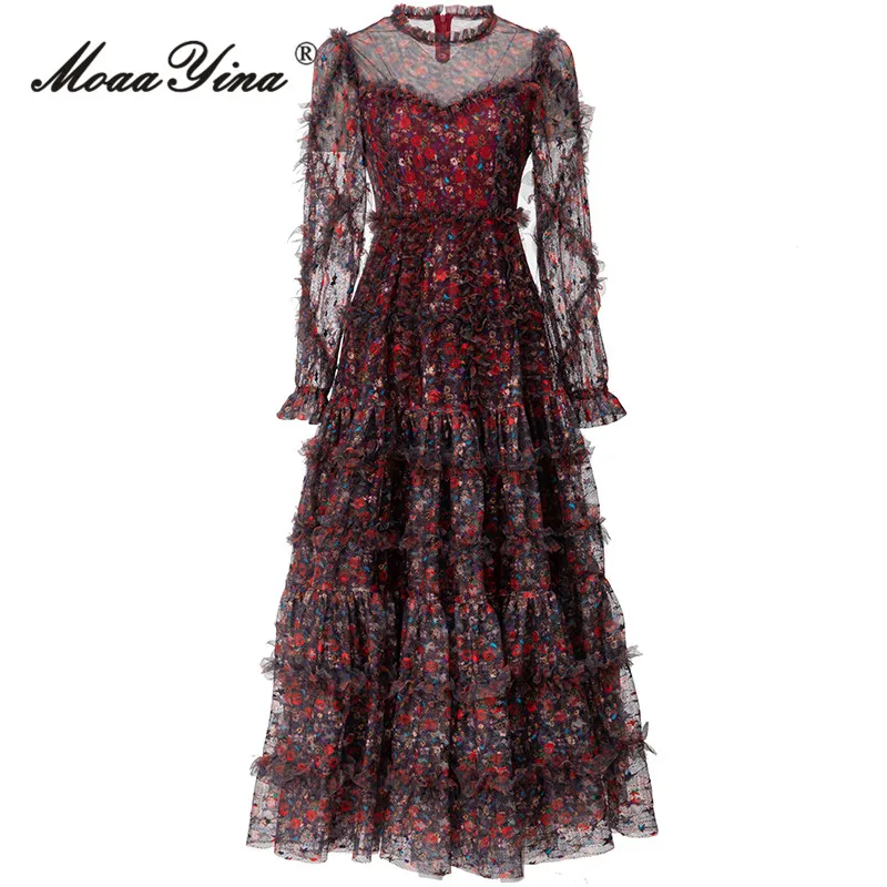MoaaYina Autumn Fashion Runway Vintage Print Party Dress Women O Neck Long Sleeve High Waist Mesh Ruffles Slim A-LINE Long Dress
MoaaYina Autumn Fashion Runway Vintage Print Party Dress Women O Neck Long Sleeve High Waist Mesh Ruffles Slim A-LINE Long Dress