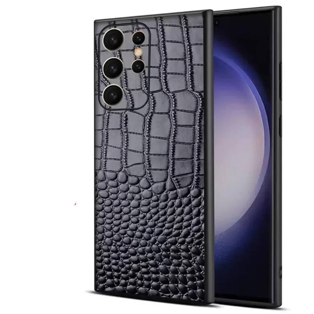 Premium Cowhide Leather Slim Case for Samsung Galaxy S25 S25 Ultra Crocodile Armor Cover
Premium Cowhide Leather Slim Case for Samsung Galaxy S25 S25 Ultra Crocodile Armor Cover