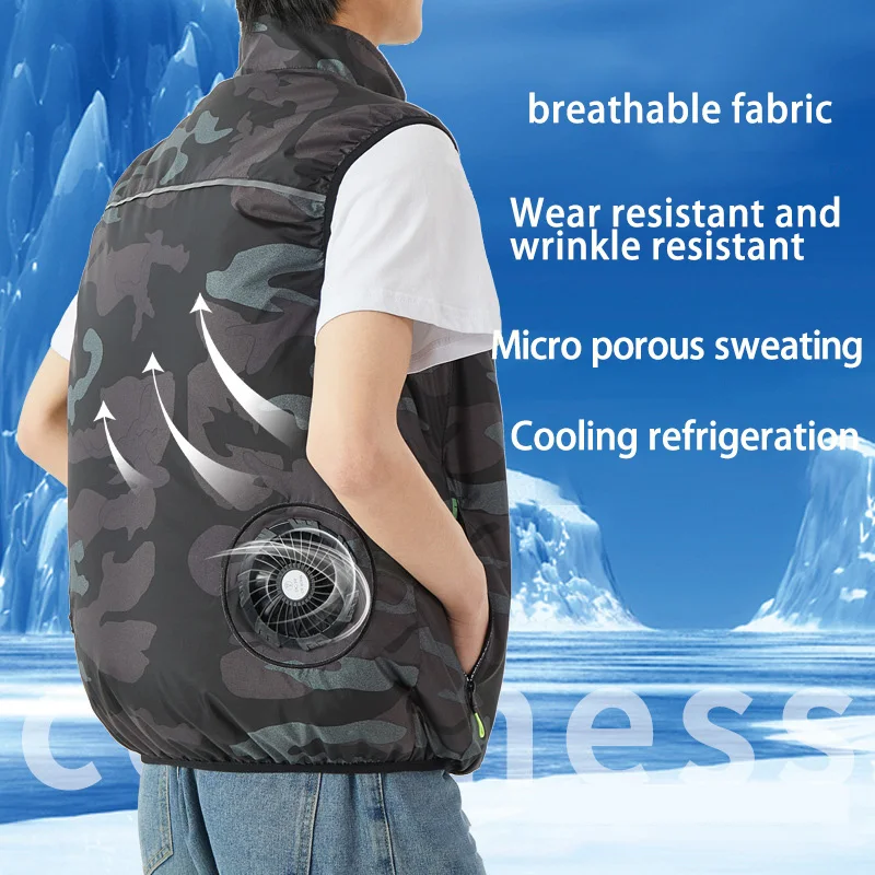 Summer Ice Vest Wearable Refrigeration Fan Air Conditioner Clothes Men's Camouflage Cooling Waistcoat Outdoor Work Clothes
Summer Ice Vest Wearable Refrigeration Fan Air Conditioner Clothes Men's Camouflage Cooling Waistcoat Outdoor Work Clothes