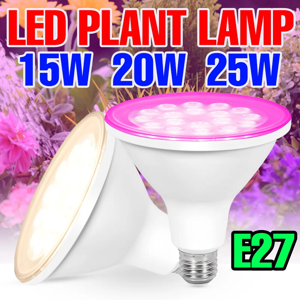 25W LED Plant Grow Bulbs E27/E26 Full Spectrum Seeding Cultivation Lamp 220V Indoor Potted Cactus Vegs Succulent Fill Lighting
25W LED Plant Grow Bulbs E27/E26 Full Spectrum Seeding Cultivation Lamp 220V Indoor Potted Cactus Vegs Succulent Fill Lighting