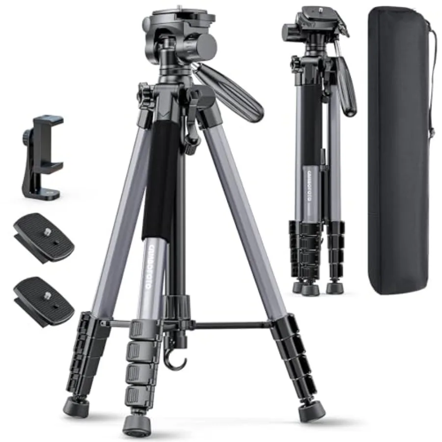 74 Aluminum Camera Tripod Heavy-Duty Professional Tripod Stand for DSLR Mirrorless Cameras Smartphones GoPro Lightweight Travel
74 Aluminum Camera Tripod Heavy-Duty Professional Tripod Stand for DSLR Mirrorless Cameras Smartphones GoPro Lightweight Travel