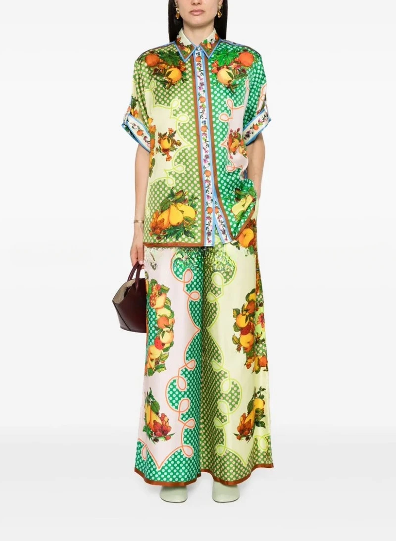 Green Printed Loose 2 Piece Sets Women Streetwear Single-breasted Long Sleeve Shirts and Pants Lady Runway Design Loose Pant Set
Green Printed Loose 2 Piece Sets Women Streetwear Single-breasted Long Sleeve Shirts and Pants Lady Runway Design Loose Pant Set