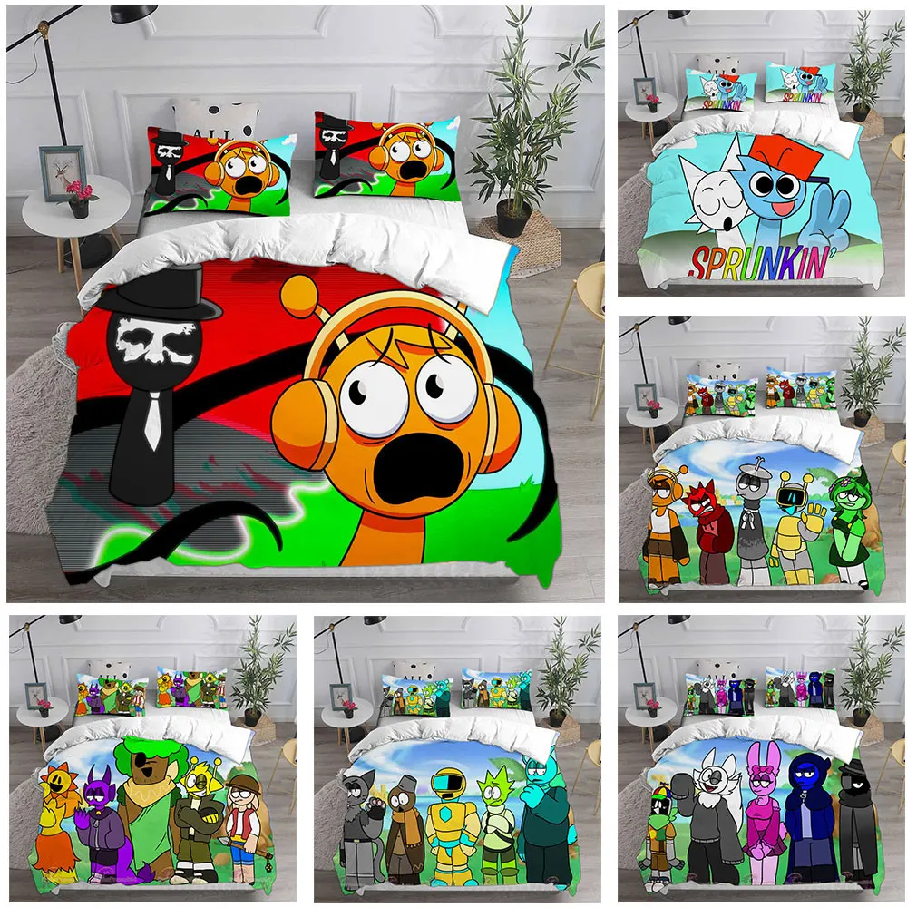 Sprunki Bedding Sets Bed Cover Comforter Duvet Cover Pillow Case 2-3 Pieces Sets Kids Adult Bedroom Decoration
Sprunki Bedding Sets Bed Cover Comforter Duvet Cover Pillow Case 2-3 Pieces Sets Kids Adult Bedroom Decoration