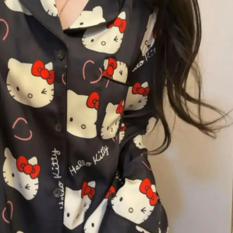 Korean Women's Long Sleeved Long Pants Pajama Set Spring Autumn New Style Girls Cardigan Home Clothes Women's Soft Two-Piece Set
Korean Women's Long Sleeved Long Pants Pajama Set Spring Autumn New Style Girls Cardigan Home Clothes Women's Soft Two-Piece Set