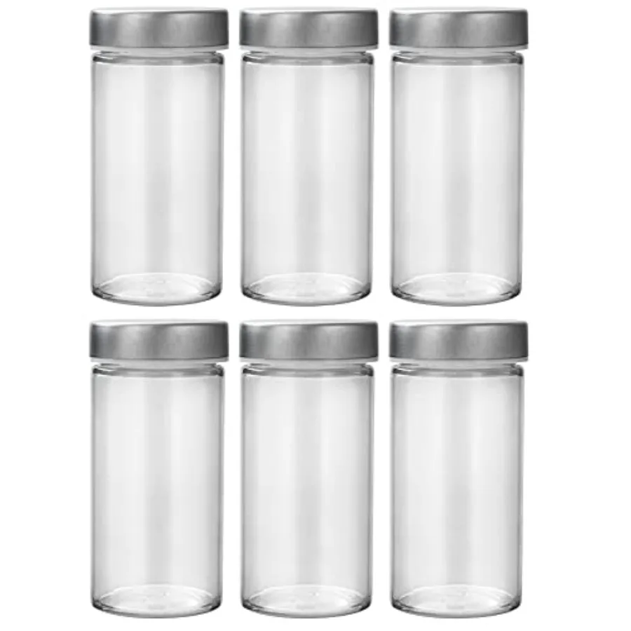 6 Pcs Glass Spice Jars/Bottles for Rotating Spice Rack-3oz Empty round Spice Containers with Airtight Metal Caps with Shaker Li
6 Pcs Glass Spice Jars/Bottles for Rotating Spice Rack-3oz Empty round Spice Containers with Airtight Metal Caps with Shaker Li