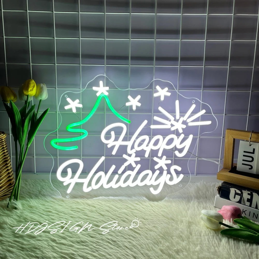 Happy Holiday Neon Sign Christmas Tree Decor Home Shop Party Room Decor Led Neon Light USB Wall Lamp Led Lighting
Happy Holiday Neon Sign Christmas Tree Decor Home Shop Party Room Decor Led Neon Light USB Wall Lamp Led Lighting