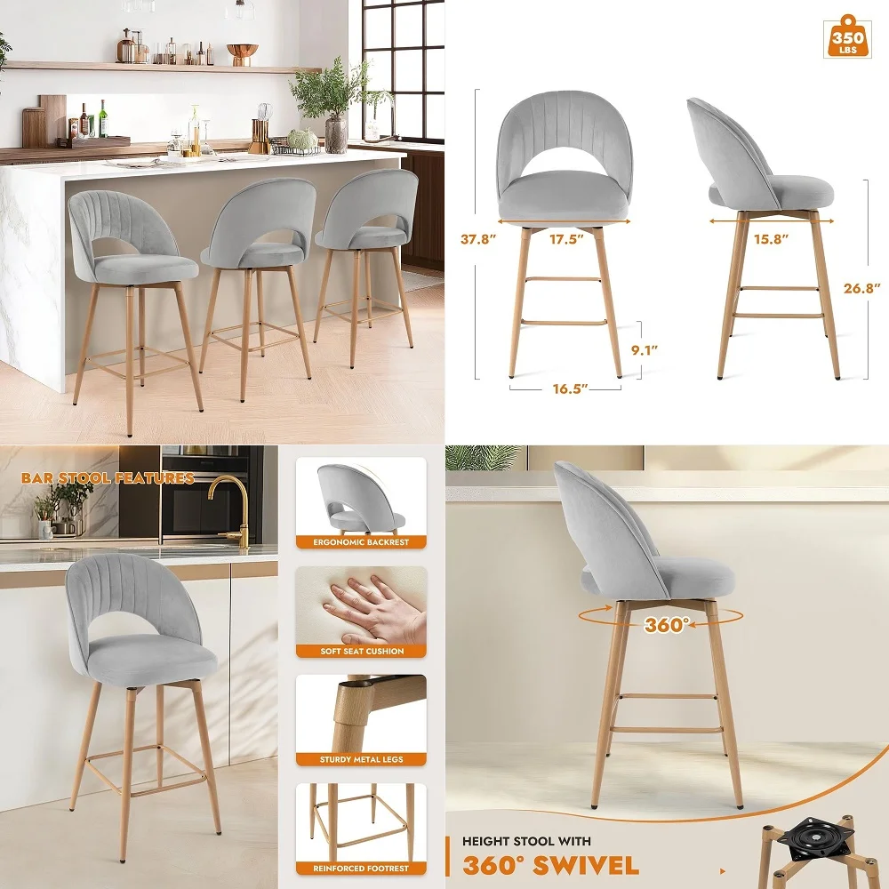 30 Inch Counter Height Swivel Bar Stools Set of 2, FSC Certified Modern Upholstered Faux Leather Swivel Barstool Chairs with Ba
30 Inch Counter Height Swivel Bar Stools Set of 2, FSC Certified Modern Upholstered Faux Leather Swivel Barstool Chairs with Ba
