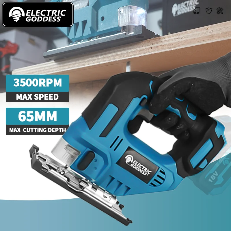 Electric Goddess 3500RPM Electric Curved Saw Cordless Jig Saw Portable Multifunction Carpenter Tool For Makita 18V Battery Pin
Electric Goddess 3500RPM Electric Curved Saw Cordless Jig Saw Portable Multifunction Carpenter Tool For Makita 18V Battery Pin