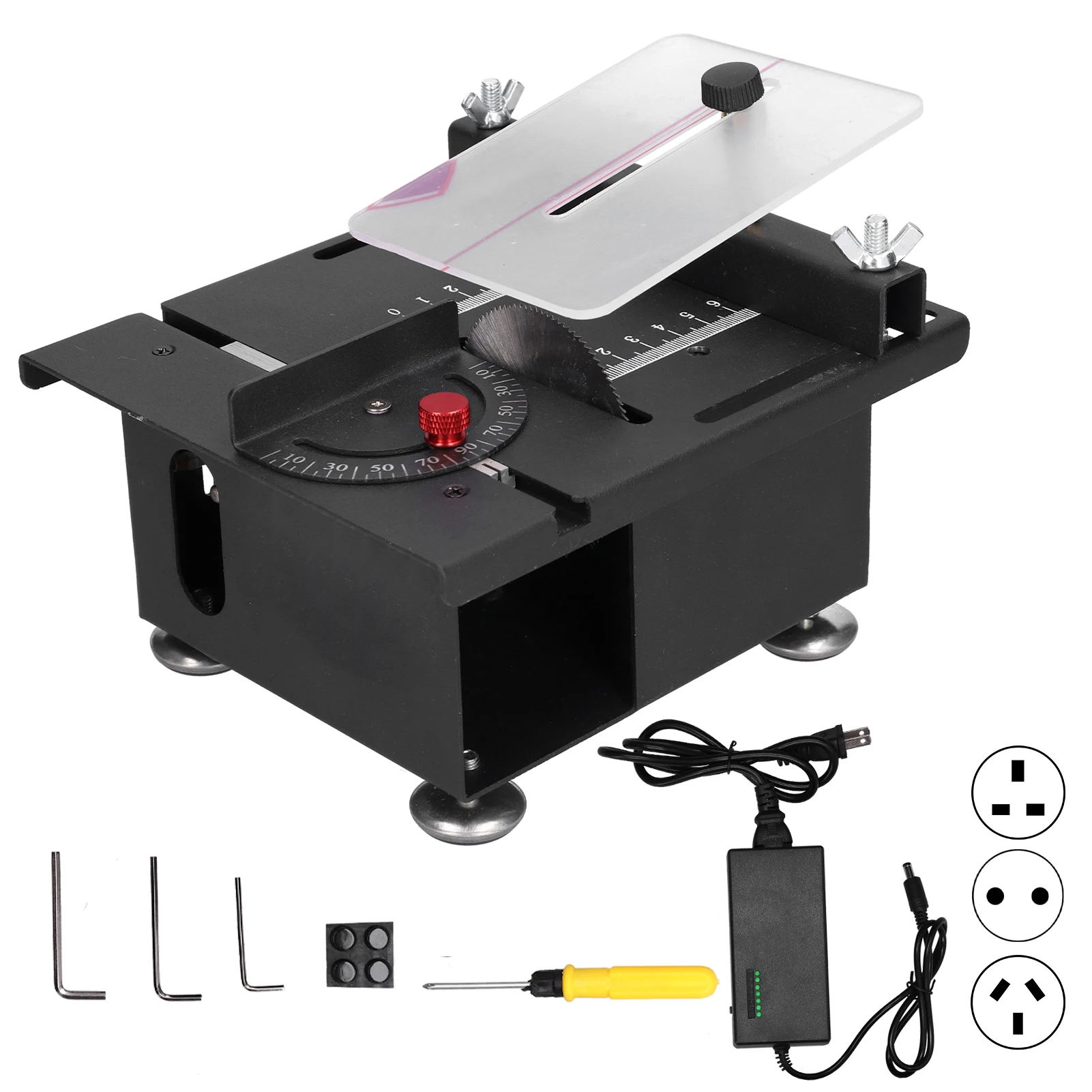 Table Saw Mini 100W Sliding Rail Adjustable Cutting Machine for Woodworking Woodworking Table Saw
Table Saw Mini 100W Sliding Rail Adjustable Cutting Machine for Woodworking Woodworking Table Saw