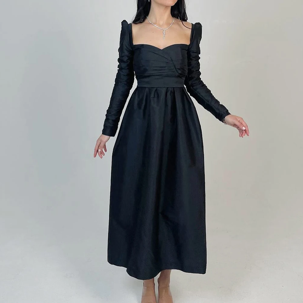 Fashion Jersey Straight Evening Dress Strapless Long Sleeves Ankle Length Black Saudi Arabia 2024 فساتين سهره نسائيه فخمة
Fashion Jersey Straight Evening Dress Strapless Long Sleeves Ankle Length Black Saudi Arabia 2024 فساتين سهره نسائيه فخمة