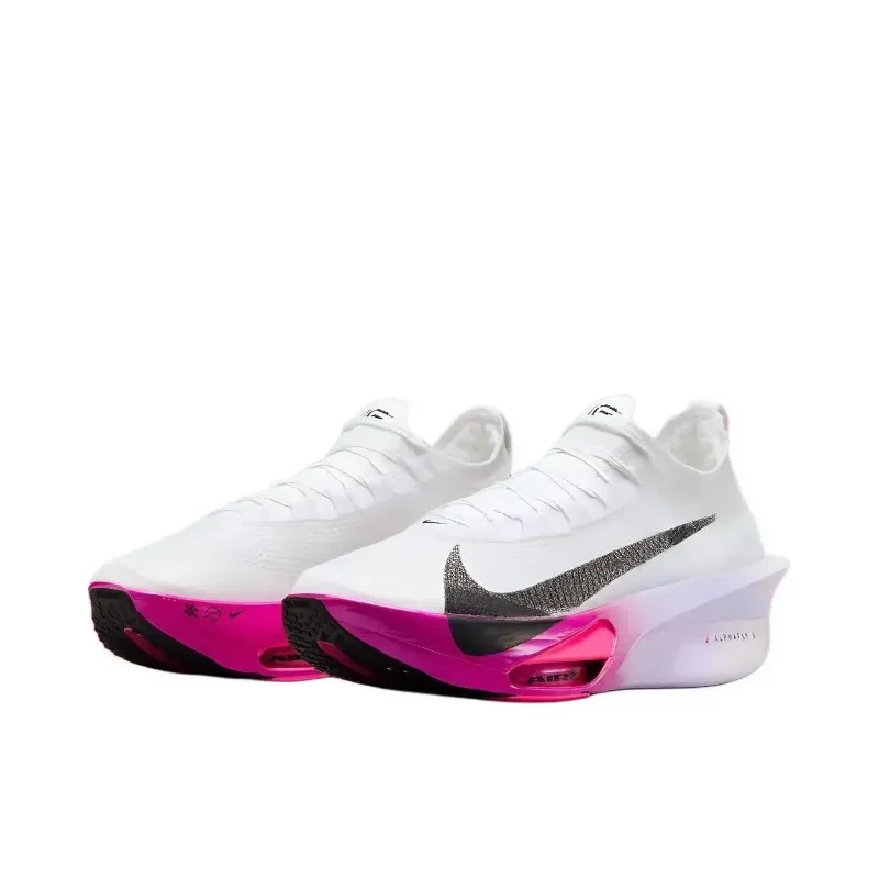 Nike Air Zoom Alphafly 3, белые, черные, фиолетовые, сетчатые, нескользящие, с воздушной подушкой, марафонские мужские и женские кроссовки FD8311-100
Nike Air Zoom Alphafly 3, белые, черные, фиолетовые, сетчатые, нескользящие, с воздушной подушкой, марафонские мужские и женские кроссовки FD8311-100