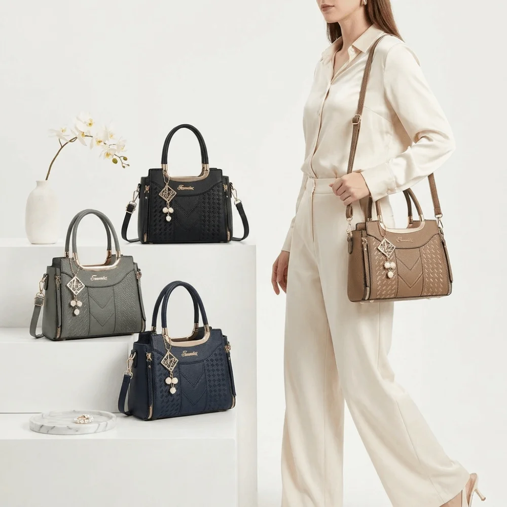 Fashion PU Women's Handbag Stylish Elegant Tote Bag Vintage Durable Shoulder Crossbody Bag Travel
Fashion PU Women's Handbag Stylish Elegant Tote Bag Vintage Durable Shoulder Crossbody Bag Travel