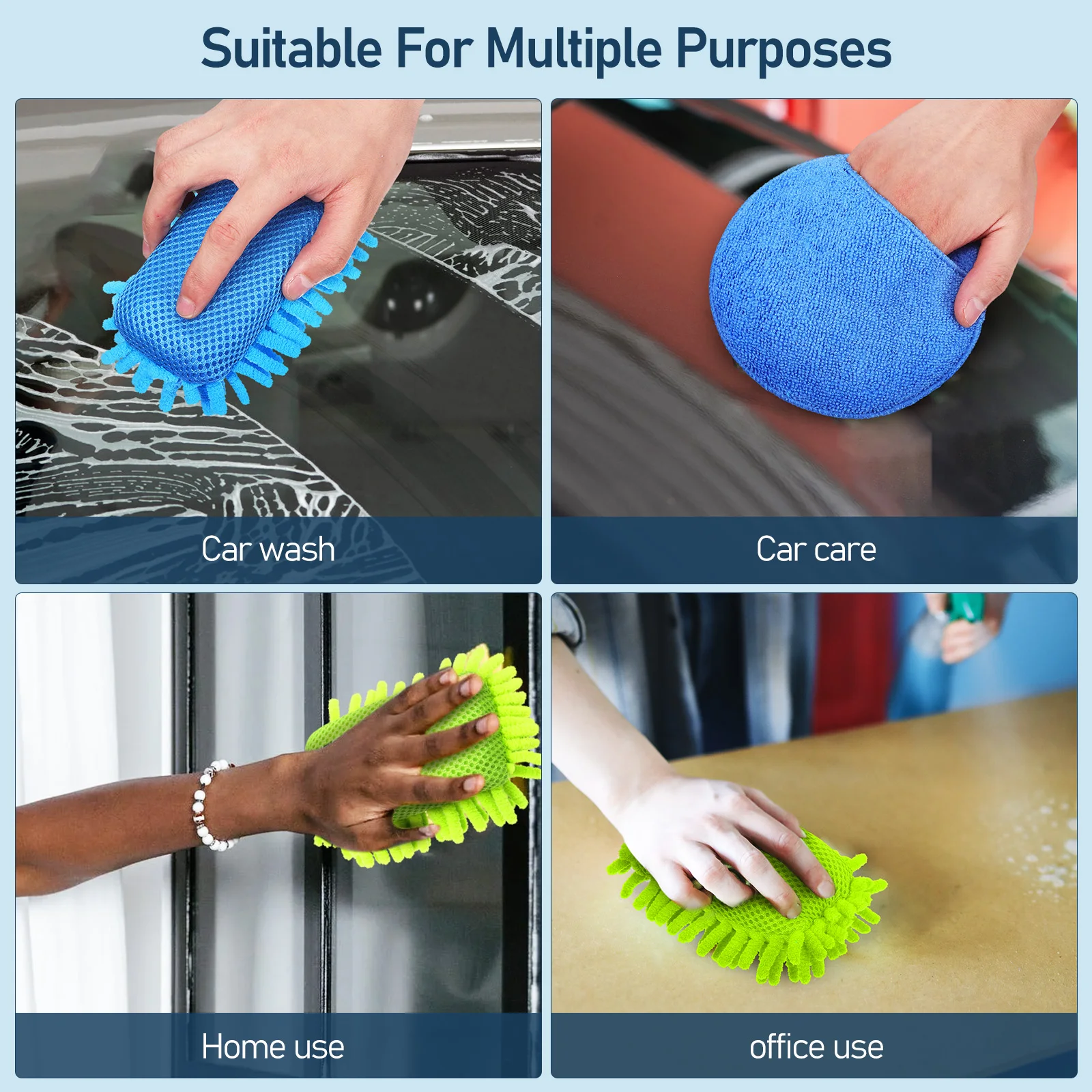 4pcs Cleaning Sponges 6 inch Pocket Car Wash Set Soft Scratch Auto Washing Sponge Wax Applicator Pad Home Office
4pcs Cleaning Sponges 6 inch Pocket Car Wash Set Soft Scratch Auto Washing Sponge Wax Applicator Pad Home Office
