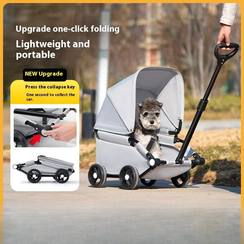 Premium Dog Transport Bag & Carrier with Foldable Design, Lightweight Stroller for Small Breed Canines
Premium Dog Transport Bag & Carrier with Foldable Design, Lightweight Stroller for Small Breed Canines