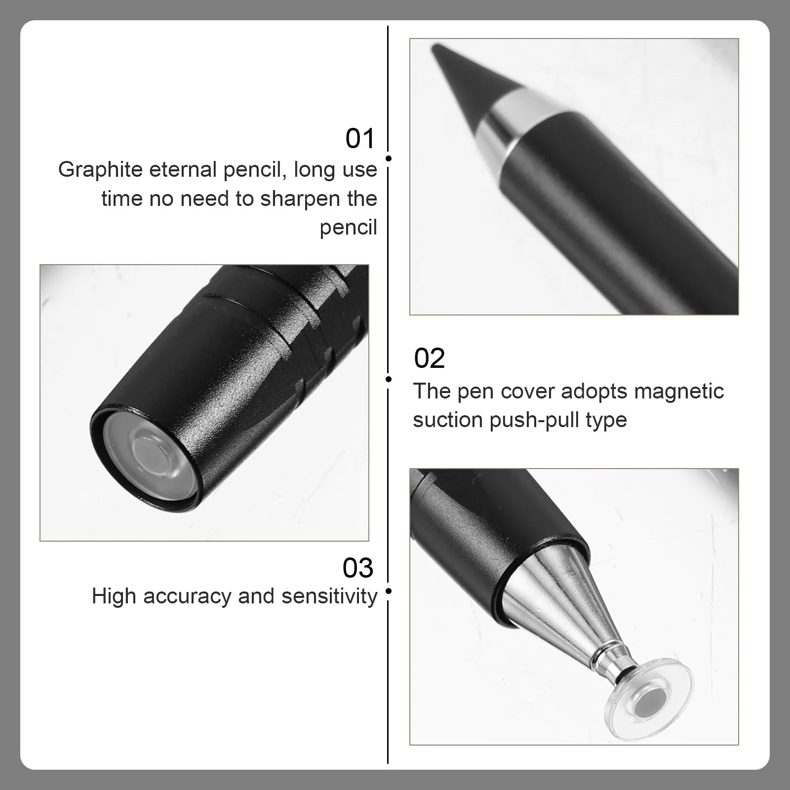 Capacitive Stylus Pen with Ultra Sensitive Tip Precision Control Reduced Smudges Comfortable Grip Ideal for Tablets Phones
Capacitive Stylus Pen with Ultra Sensitive Tip Precision Control Reduced Smudges Comfortable Grip Ideal for Tablets Phones