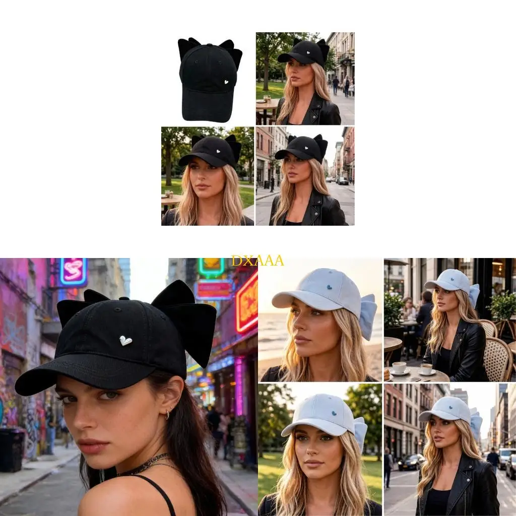 DXAA Light weight Comfortable Cotton Cap With Sunshade Border Elegant Bows Decorated Baseball Hat For Casual Styles
DXAA Light weight Comfortable Cotton Cap With Sunshade Border Elegant Bows Decorated Baseball Hat For Casual Styles