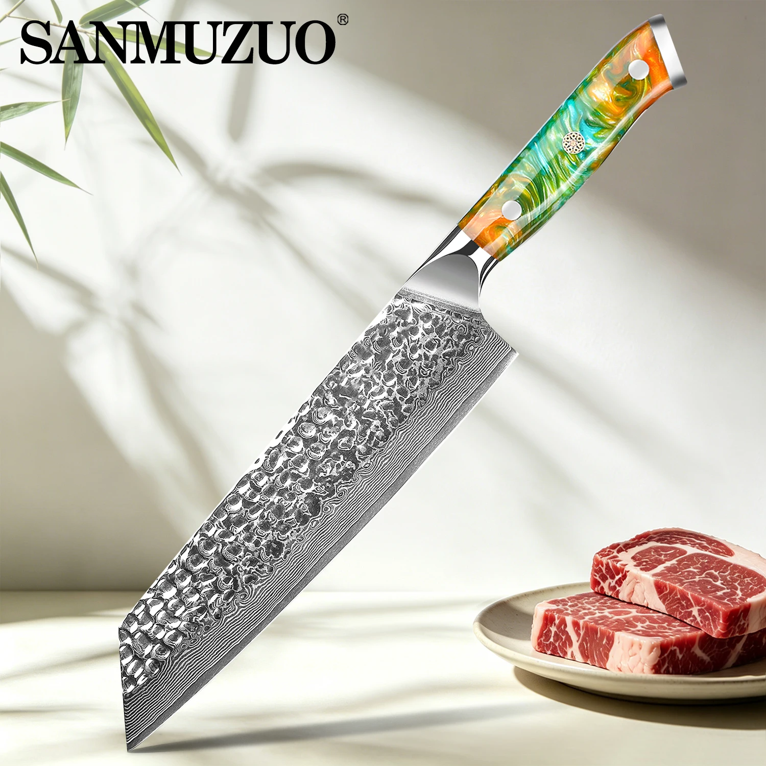 SANMUZUO 8.5 Inch Kiritsuke Knife - YAO Series - Damascus Steel Multi-Task Kitchen Knife for Chefs & Home Use - Resin Handle
SANMUZUO 8.5 Inch Kiritsuke Knife - YAO Series - Damascus Steel Multi-Task Kitchen Knife for Chefs & Home Use - Resin Handle